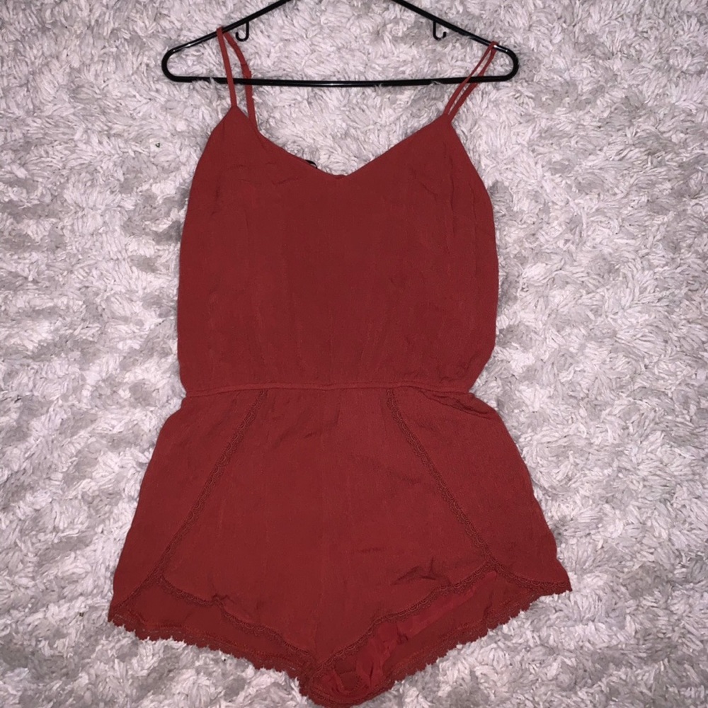 Rust orange romper